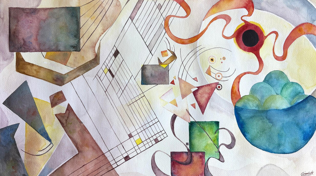 The cave - watercolor on paper