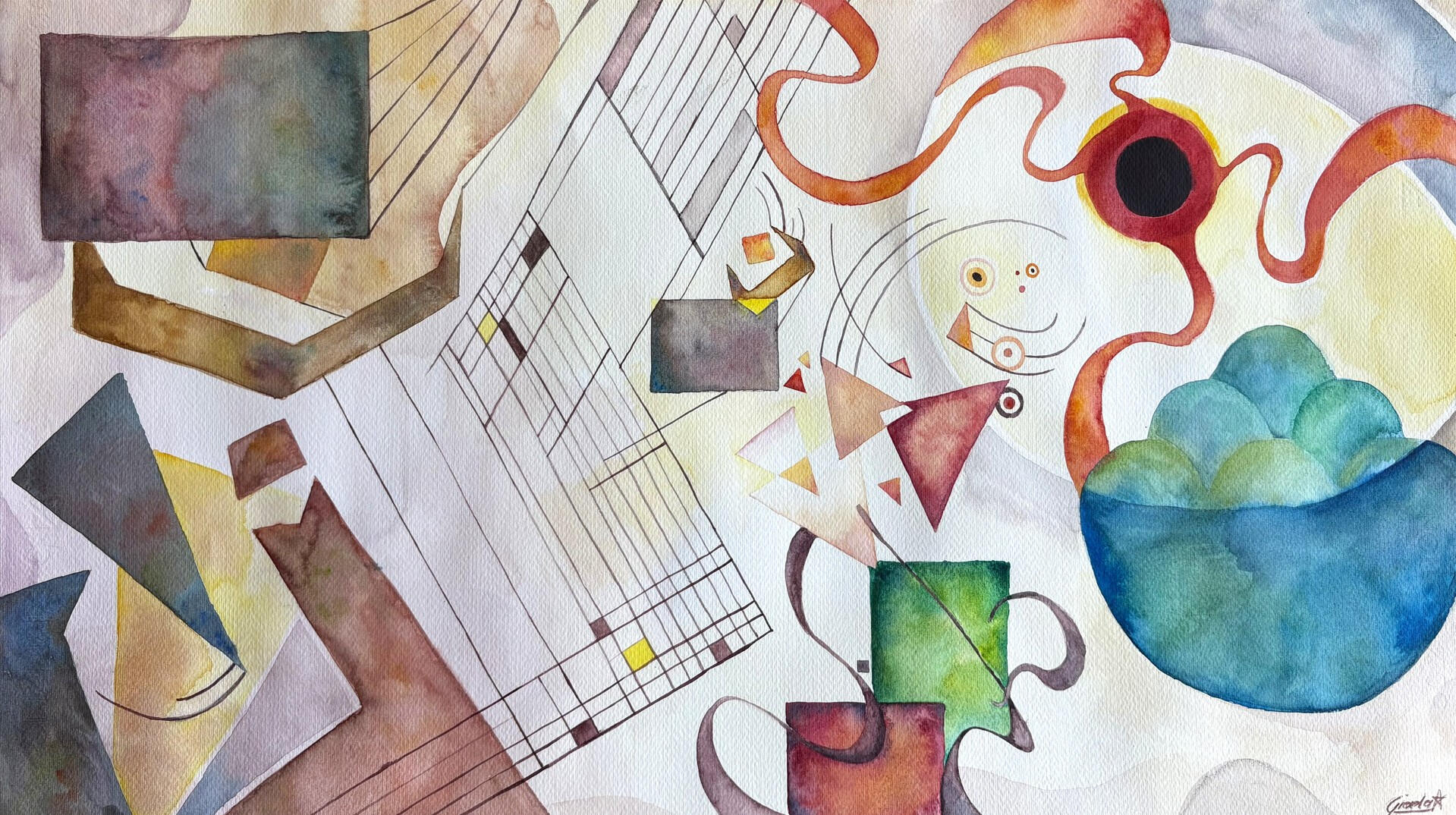 The cave - watercolor on paper