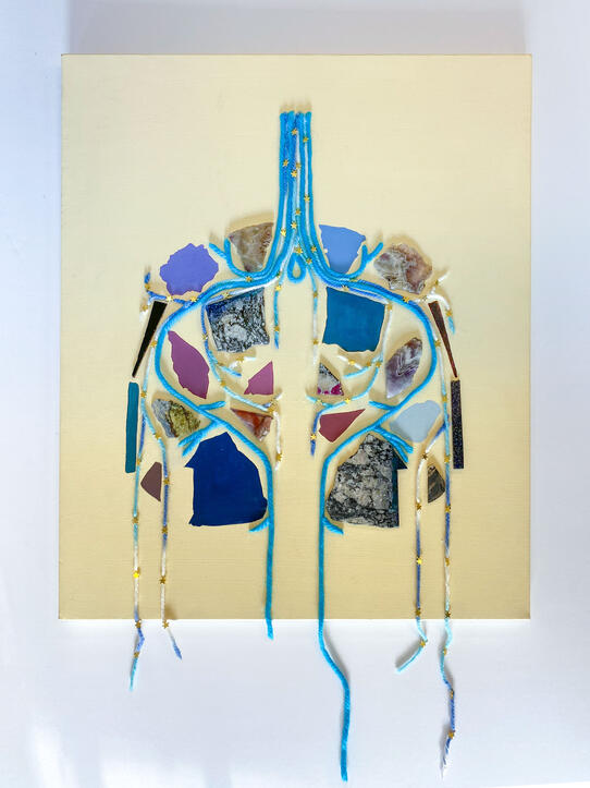 Breath of life - mixed materials on canvas