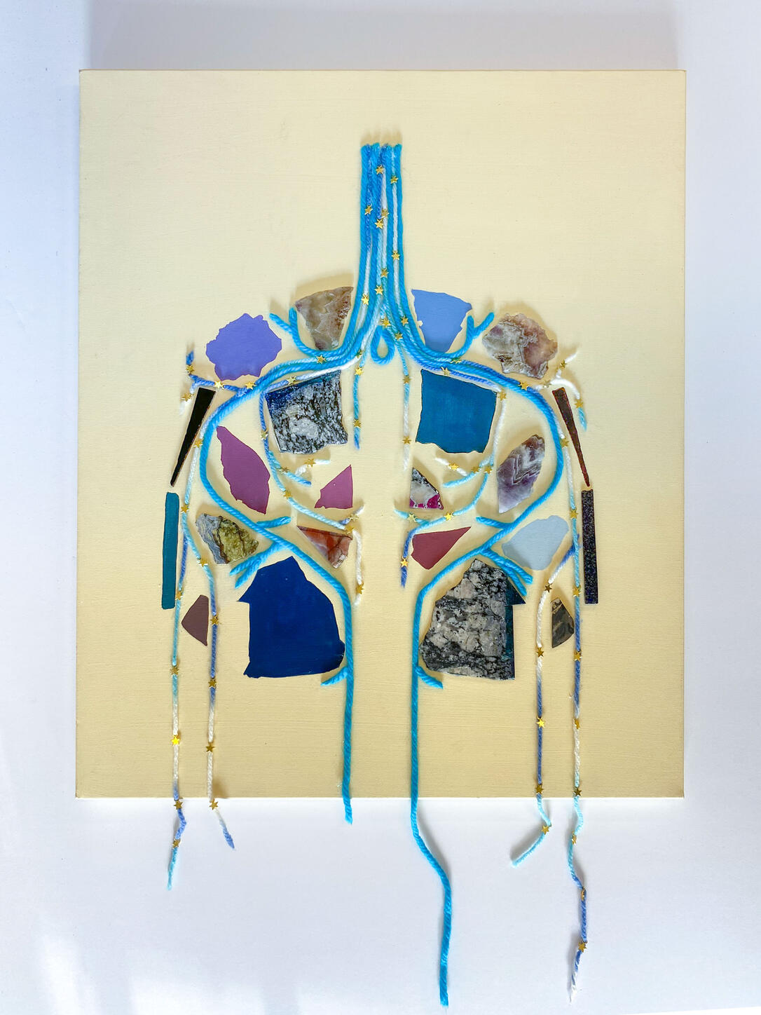 Breath of life - mixed materials on canvas